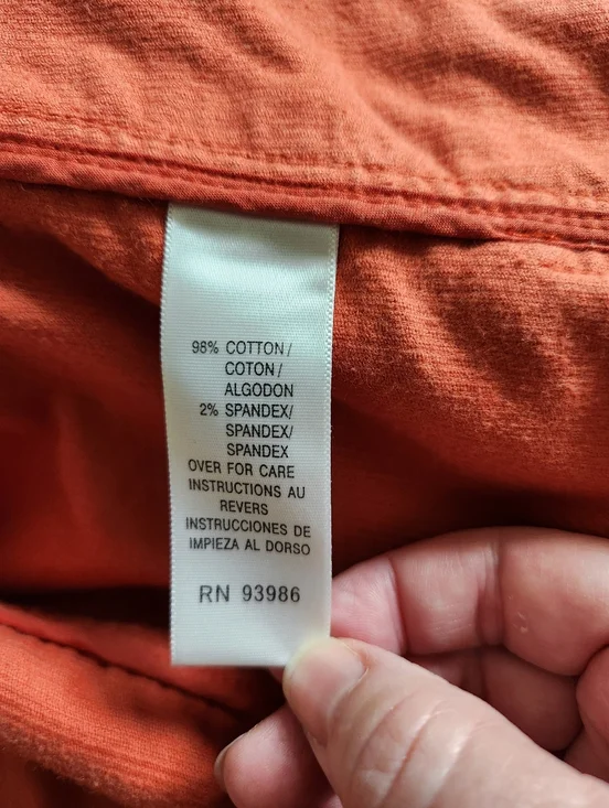 Casual Corner Orange Corduroy Button-Front Jacket - Picture 5 of 6